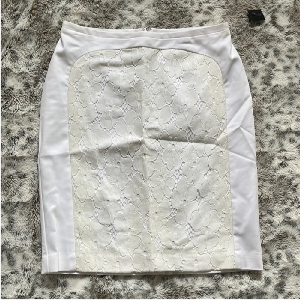 BNWT worthington white with cream lace skirt size 8